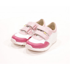 Полуботинки детские дошкольные (бело-розовые) BT 22170-1